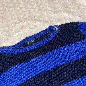 Ralph Lauren blue and black crop sweater